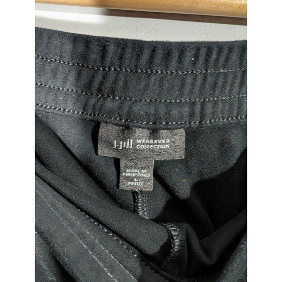 J. Jill Wearever Pants Women Petite L Black Faux Suede Pull-On Classic Ankle - Picture 5 of 6